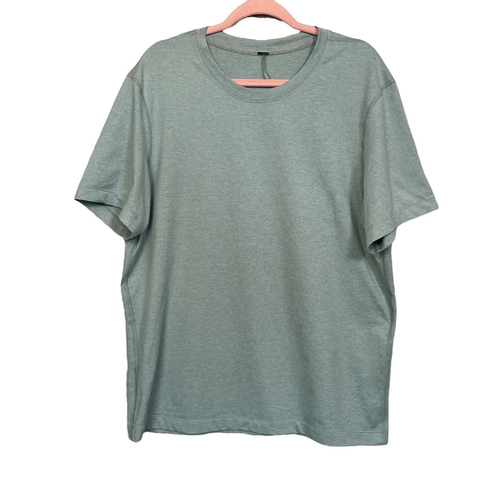 Lululemon | Men's Heather Green Short Sleeve Athletic Soft Shirt | Size: M - Picture 1 of 3